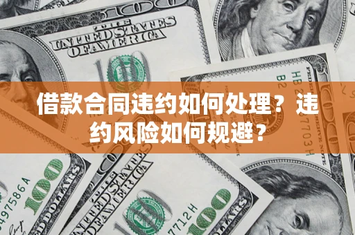济南借款合同违约如何处理？违约风险如何规避？