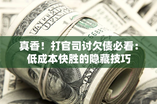 济南真香！打官司讨欠债必看：低成本快胜的隐藏技巧