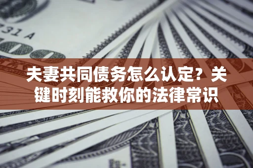 济南夫妻共同债务怎么认定？关键时刻能救你的法律常识