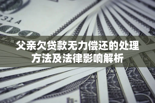 济南父亲欠贷款无力偿还的处理方法及法律影响解析
