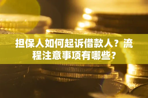 济南担保人如何起诉借款人？流程注意事项有哪些？